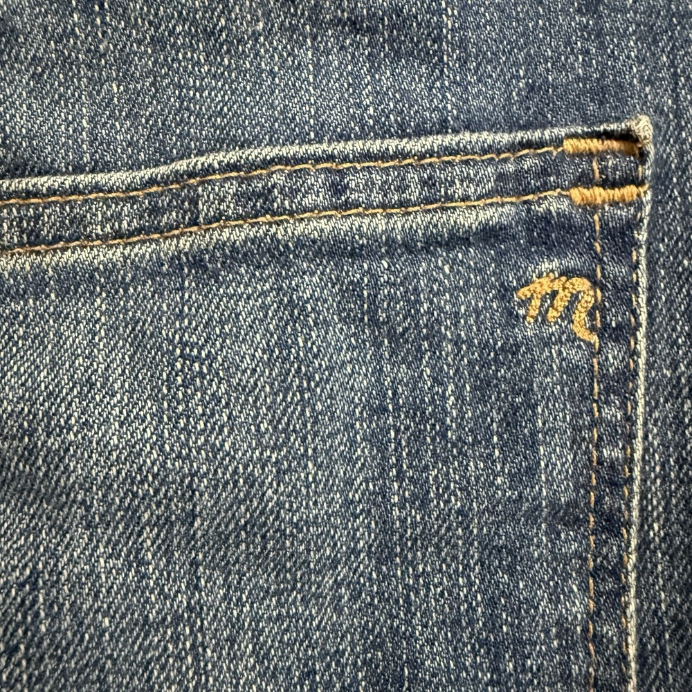 Madewell Jeans Womens 25 Fits 28x25 Classic Straight Blue High Rise Distressed - Picture 4 of 10